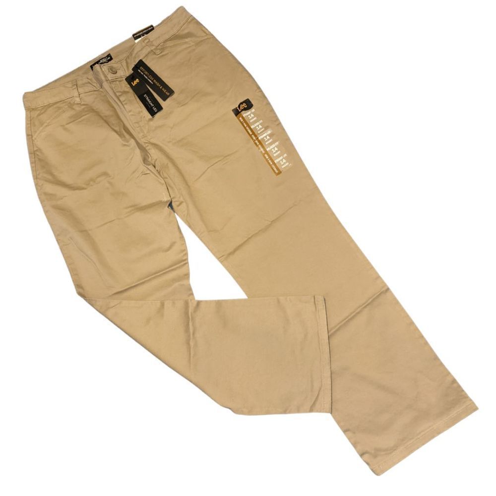 Lee Straight Leg Khaki Pants, Size 14 Short